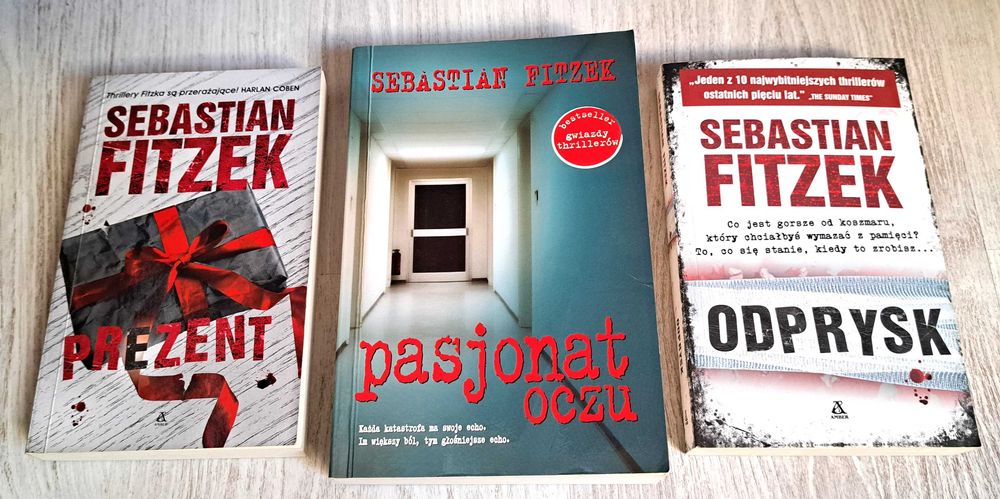 3x Sebastian Fitzek Pasjonat oczu + Odprysk + Prezent    BDB