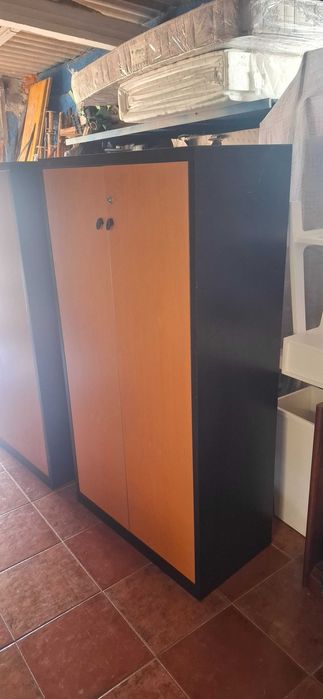 Conjunto Móveis Escritório - Alumínio e Madeira