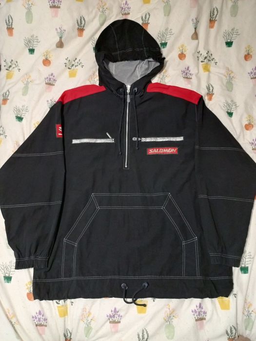 Чоловіча чорна вітровка SALOMON XL Анорак Бавовна Оригінал
