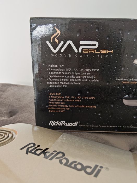 Escova Cabelo Elétrica a Vapor Ricki Parodi Vapbrush