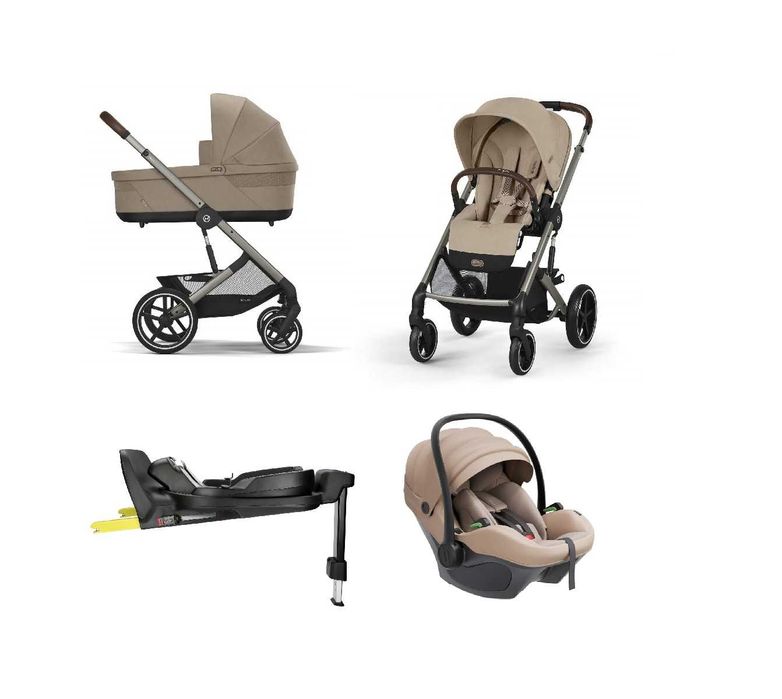 Cybex 4W1 Balios S Lux 2.0 gondola + spacerówka + fotelik+baza
