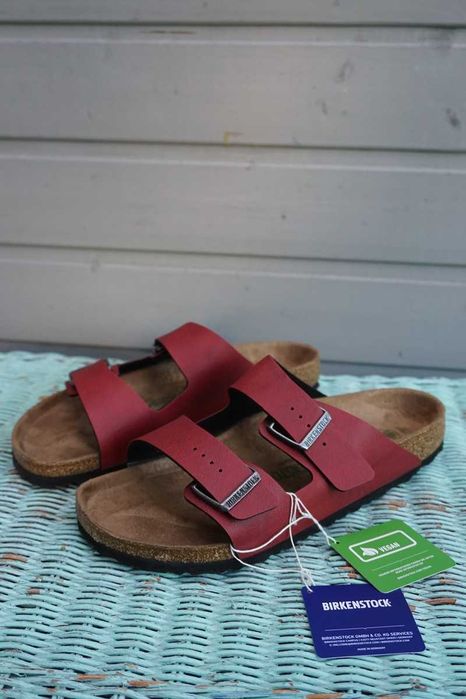 Birkenstock Arizona BS 43 Pull Up Bordeaux Klapki Sandały Vegan 1016644