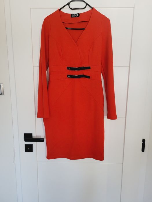 Sukienka czerwona Rylko M/L,95%wiskoza