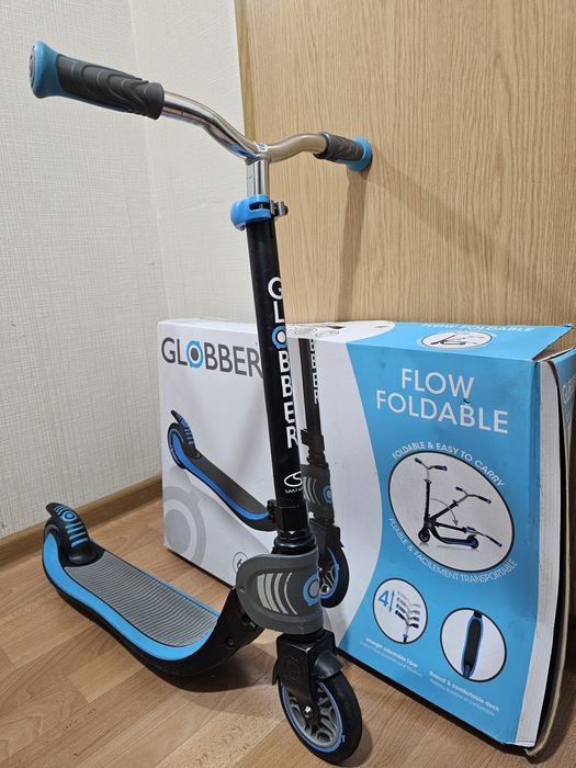 Самокат Globber Flow Foldable 125 чорно-синій