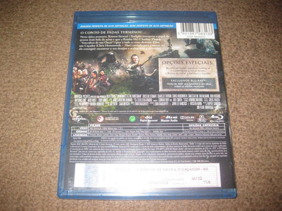 Blu-Ray "A Branca de Neve e o Caçador" com Charlize Theron