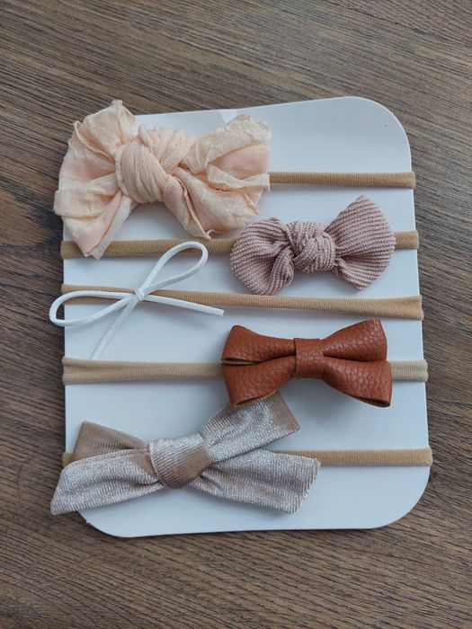 Дитяча нейлонова пов'язка на голову, для волосся з бантиком, квітами