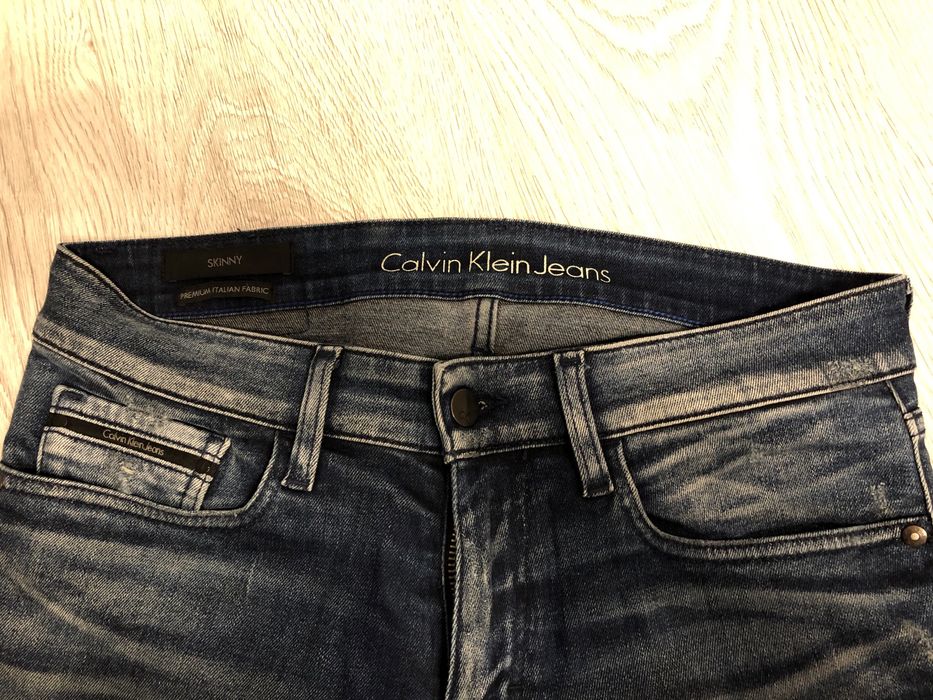 Calvin klein jeans spodnie jeansowe granatowe orginalne