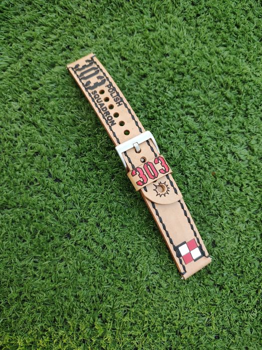 Pasek do zegarka szerokość 22 mm, skóra, handmade