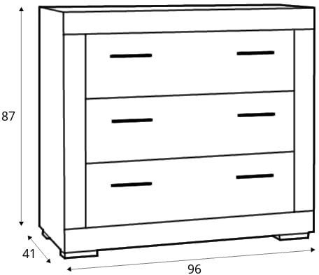 Zestaw (sprzedam osobno)Szafa regał komoda Forte meble Snow
