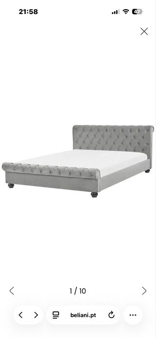 Cama cinzenta king