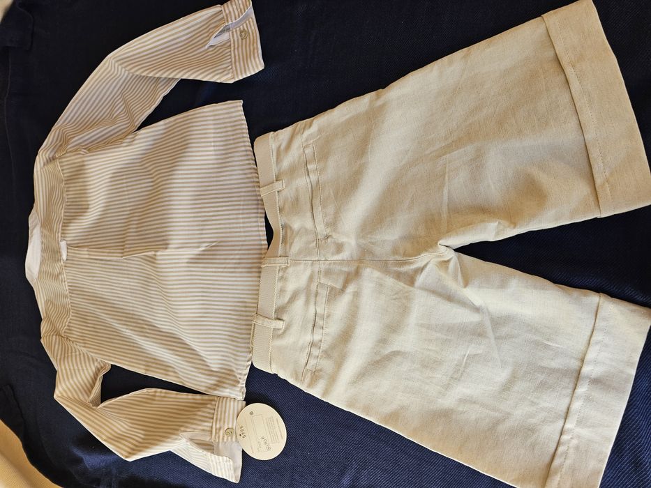 Conjunto camisa +calção menino novo com etiqueta