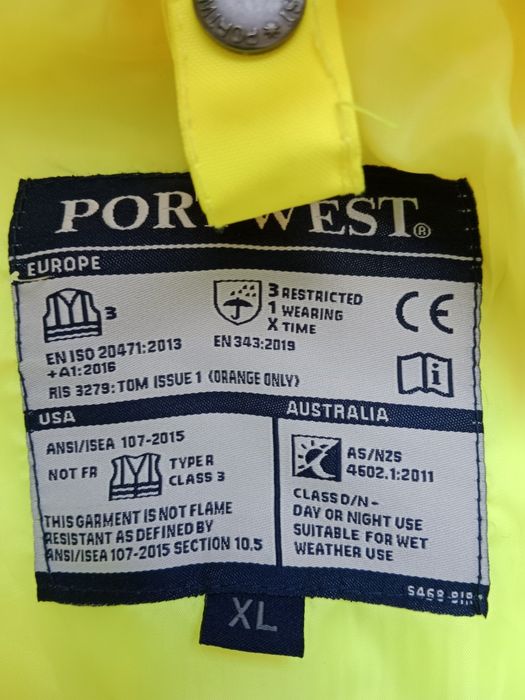 Portwest kurtka robocza odblaskowa wodoodporna roz XL