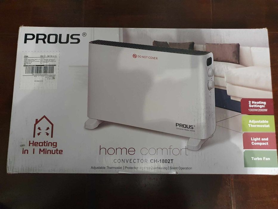 Grzejnik konwektorowy PROUS CH-1802T 2000 W biały