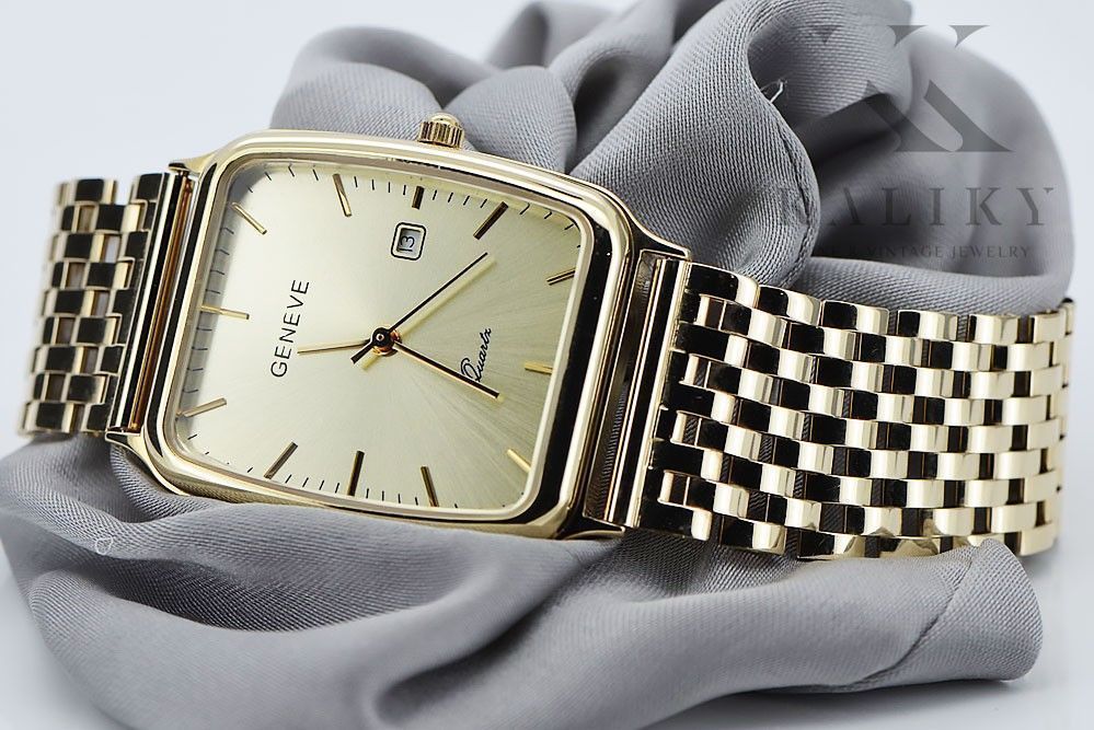 Złoty zegarek męski 14k 585 Geneve mw002y&mbw005y Gdańsk