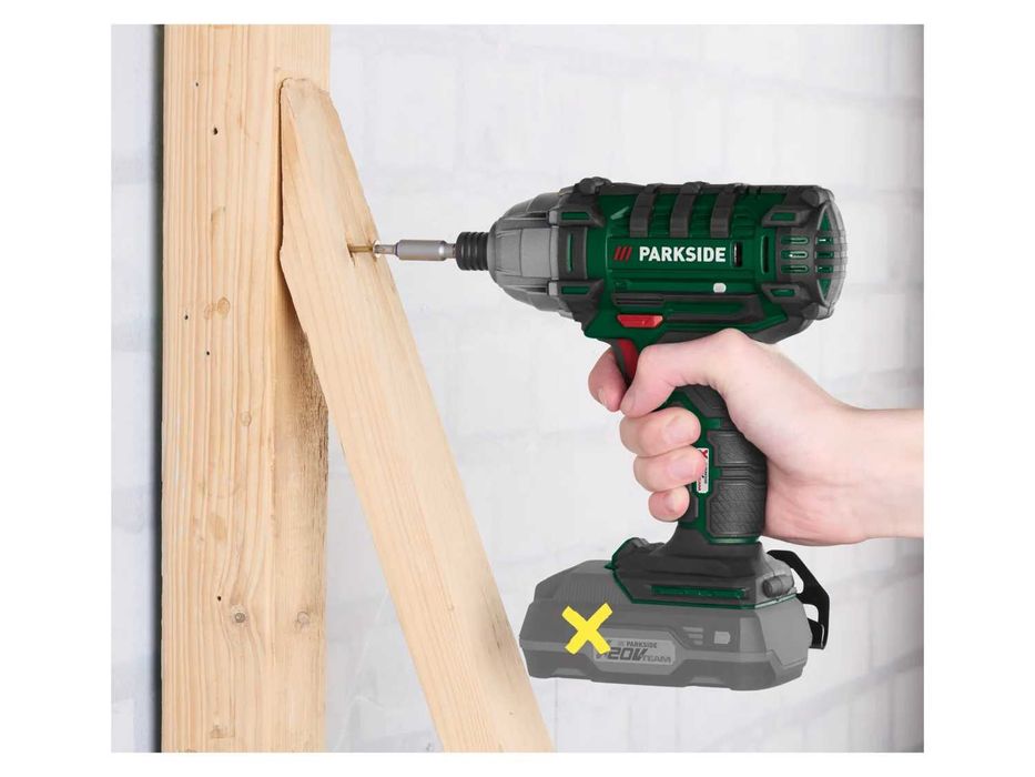 Aparafusadora de impacto Parkside recarregável 20 V