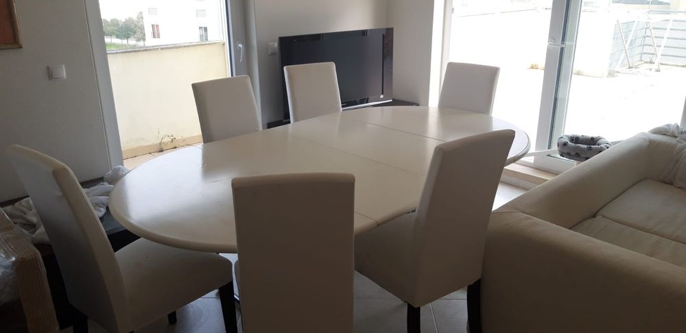 Vendo mesa branca extensível