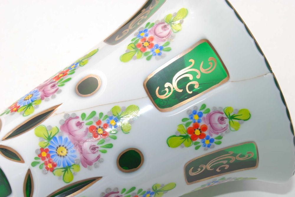 Stary wazon wazonik secesyjny szkło Bohemia antyk