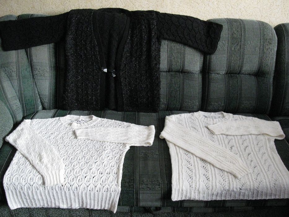 2 sweterki ażurowe i 1 narzutka  za 50 zł