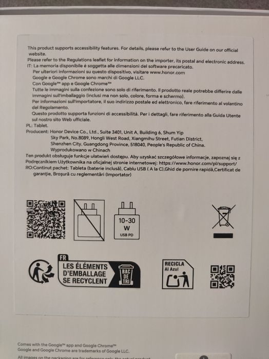 Tablet Honor Pad X9a NOVO - 6 GB de RAM  -  128 GB