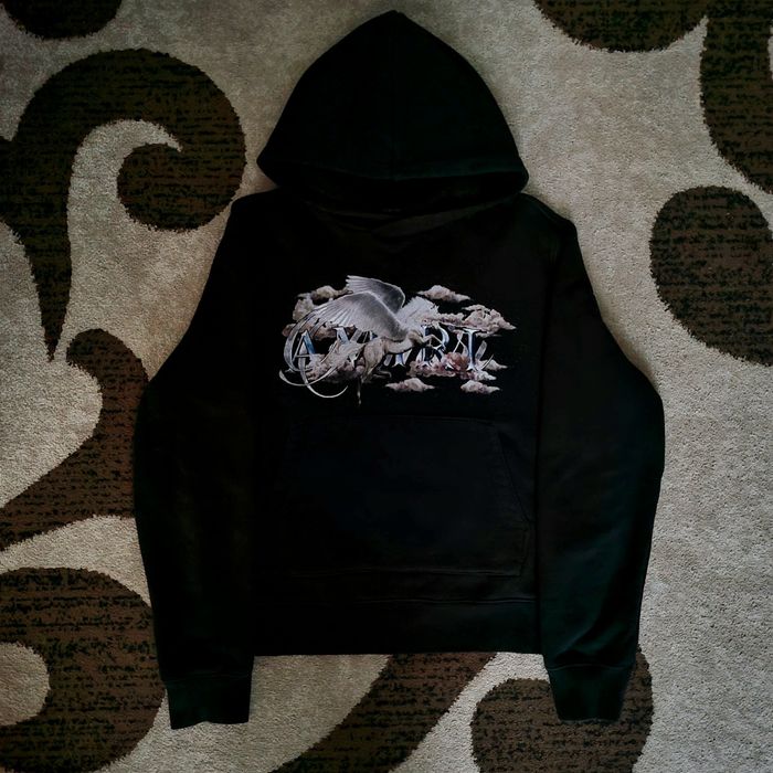 Amiri Script Pegasus Hoodie Black