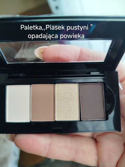 Mary Kay paletka,, piasek pustyni & opadająca powieka