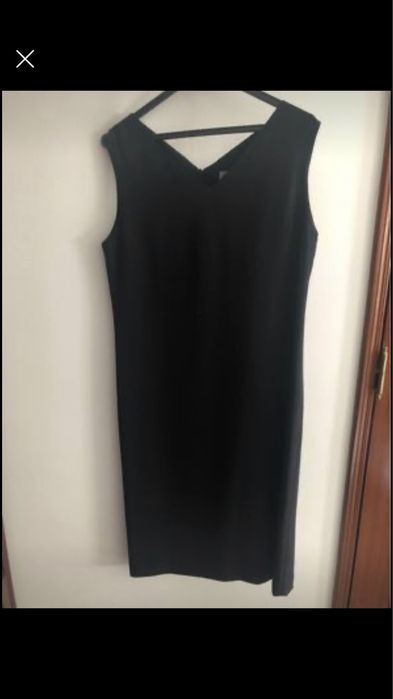 Vestido preto liso - formal/cerimónia - 40