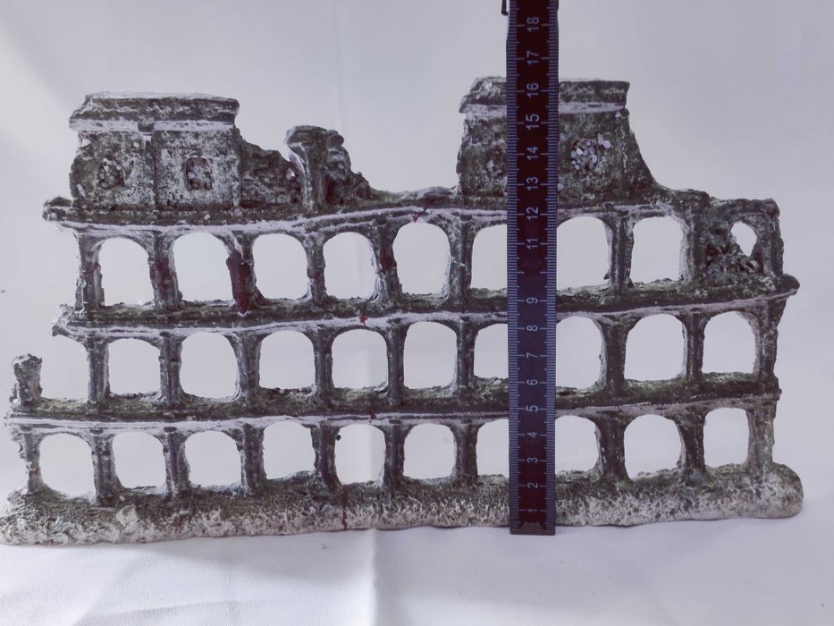 Decoração aquário ruina de coliseu estilo românico, grego