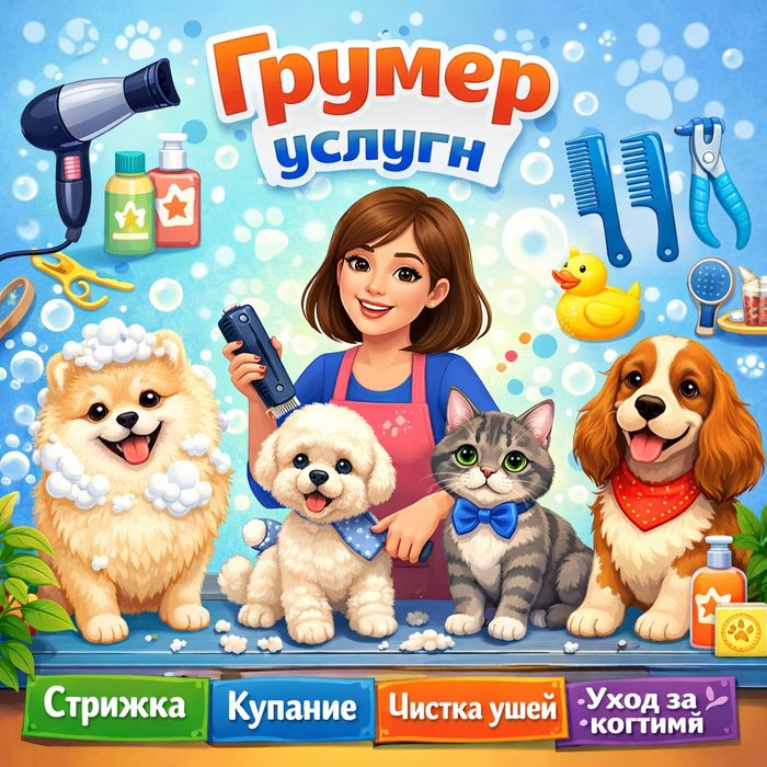 Грумер, грумінг собак.