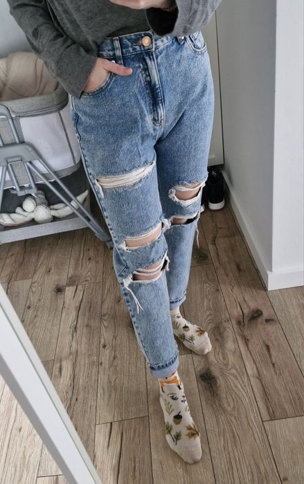 Jeansy z dziurami Pull&Bear rozmiar 38