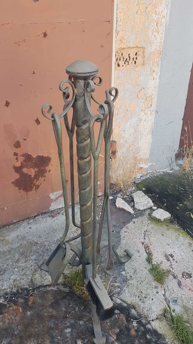 akcesoria do kominka duży zestaw rzemieślnicza praca jedyny taki