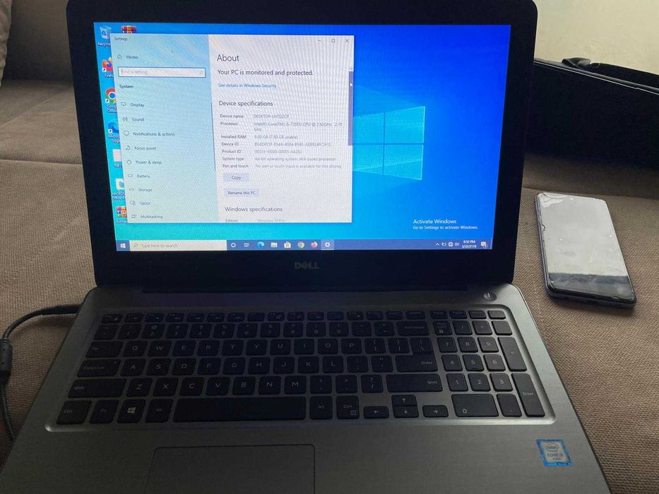Dell Laptop – Core i5 7th Gen | 8GB RAM | Windows 10 Pro
