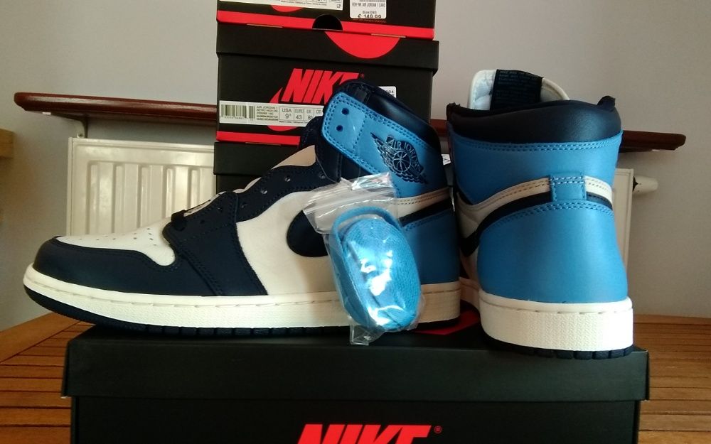 Nike Jordan 1 Retro High Obsidian UNC r. EUR 47,5/US 13/31 cm Obsydian