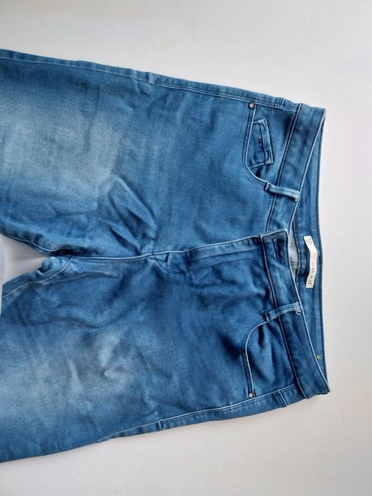 Lefties calças jeans azuis cintura subida super high waist nr.° 44