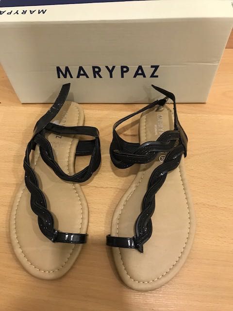 Sandálias Pretas Nº 38 Novas