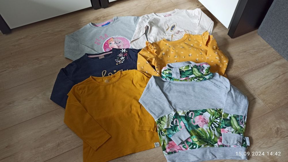 6 sztuk bluzy bluzki dziewczynka 110/116