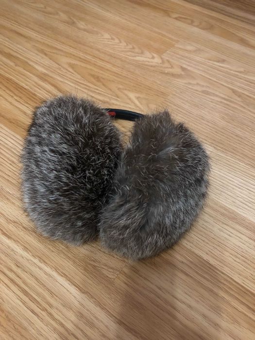 Теплі хутряні навушники з кролика