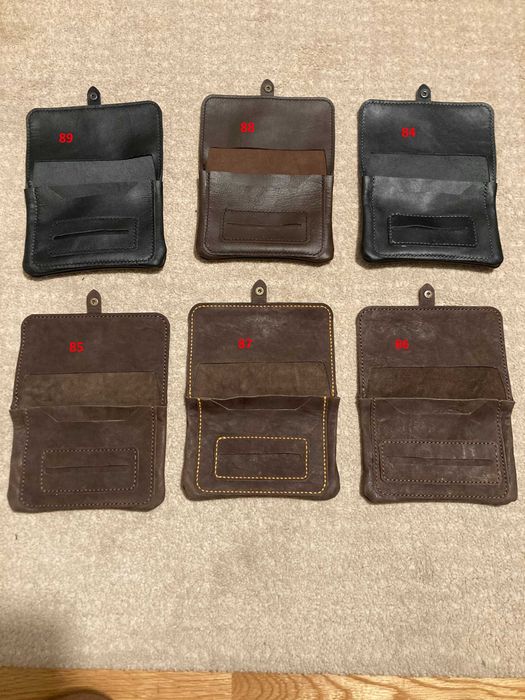 Bolsa em pele / couro para tabaco de enrolar - feito á mão