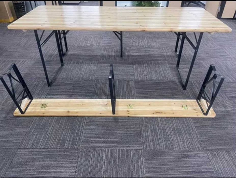 Meble Ogrodowe KOMPLET PIWNY BAROWY cateringowy na dożynki  FV 180CM