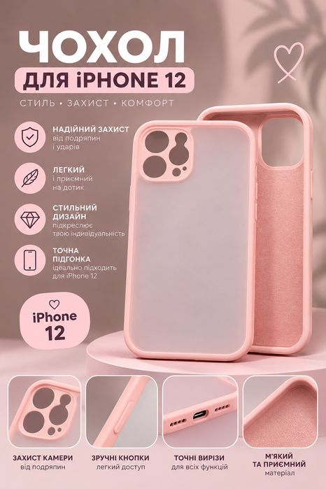 Чохол для iPhone 12 
Стильний та практичний