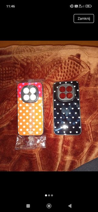 Etui na telefon w kropki