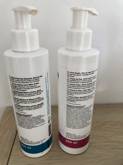 Creme e antiseptico para pés