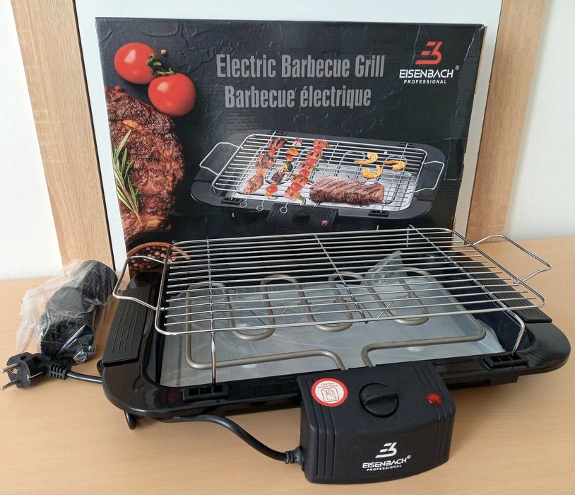 NOWY Grill elektryczny Eisenbach 2000W barbecue czarny z regulacją
