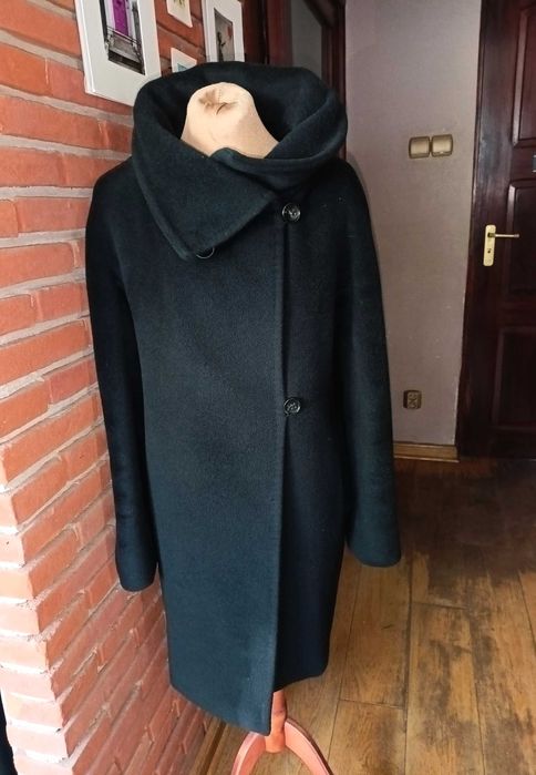 Max Mara flauszowy klasyczny płaszcz S