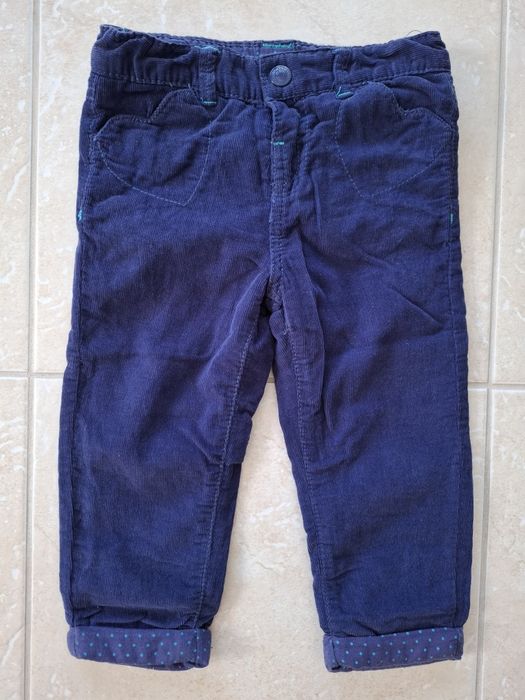 Spodnie sztruksowe dziewczęce ocieplane Cool Club r.80