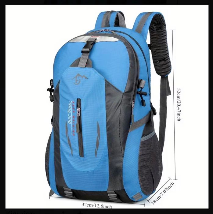 Nowy plecak unisex 40L – turystyczny, sportowy, z przegrodą na laptopa