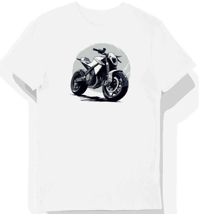 Koszulka męska biała z Motywem Legendarnej Maszyny Turystycznej XXL