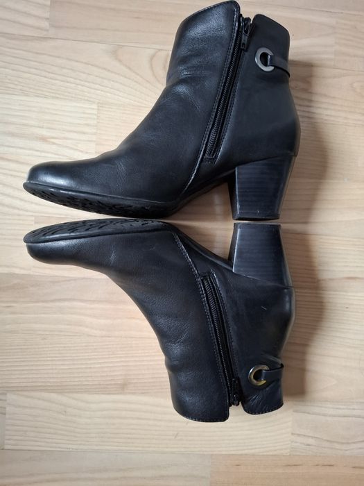 Botki skórzane 5th AVENUE r. 38, obcas 4 cm