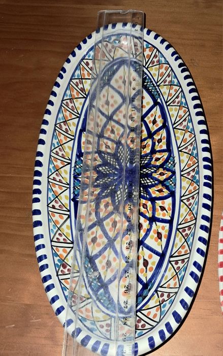 2 pratos decorativos pintados à mão