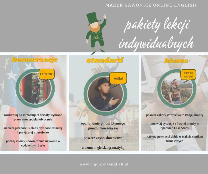 Lekcje Angielskiego Online 1:1 + duety