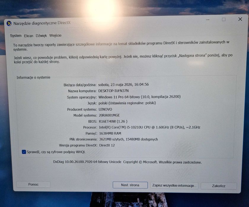 Laptop Lenovo Thinkpad E14 I5 10210U 16/512 SSD WIN 11